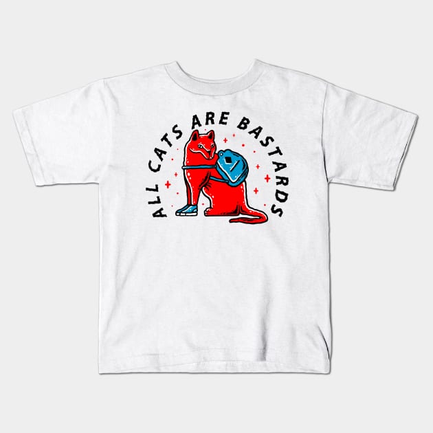 A.C.A.B Cat Kids T-Shirt by HamsterOver